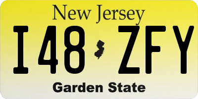 NJ license plate I48ZFY