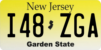 NJ license plate I48ZGA