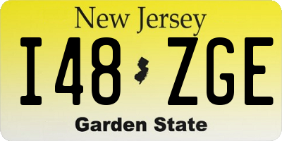 NJ license plate I48ZGE