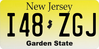 NJ license plate I48ZGJ