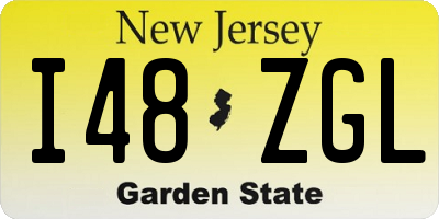 NJ license plate I48ZGL