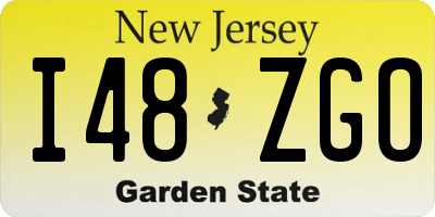 NJ license plate I48ZGO