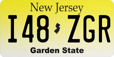 NJ license plate I48ZGR