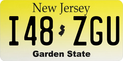 NJ license plate I48ZGU