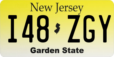 NJ license plate I48ZGY