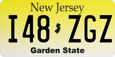 NJ license plate I48ZGZ