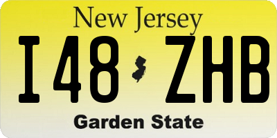 NJ license plate I48ZHB