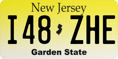 NJ license plate I48ZHE