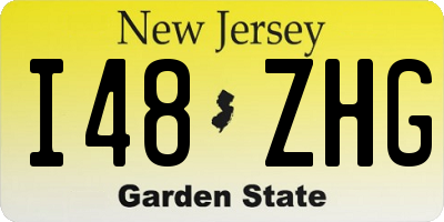 NJ license plate I48ZHG