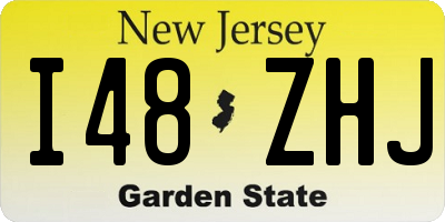 NJ license plate I48ZHJ