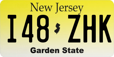 NJ license plate I48ZHK