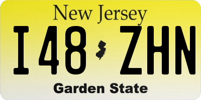 NJ license plate I48ZHN