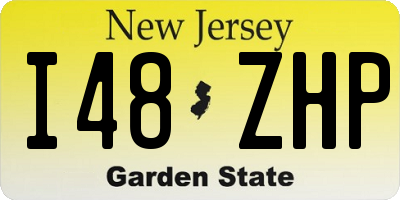 NJ license plate I48ZHP