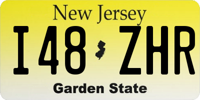 NJ license plate I48ZHR