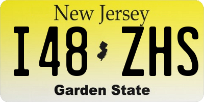 NJ license plate I48ZHS