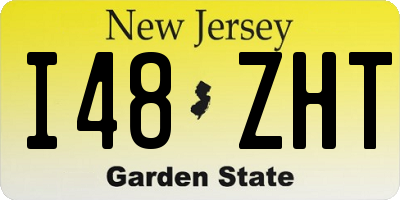 NJ license plate I48ZHT