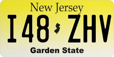 NJ license plate I48ZHV