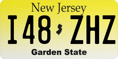 NJ license plate I48ZHZ