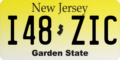 NJ license plate I48ZIC