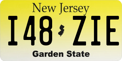NJ license plate I48ZIE