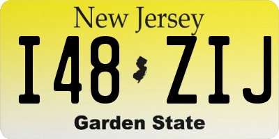 NJ license plate I48ZIJ