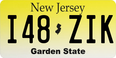 NJ license plate I48ZIK
