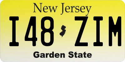 NJ license plate I48ZIM