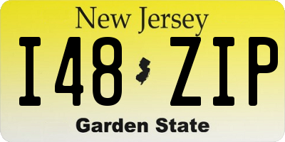 NJ license plate I48ZIP