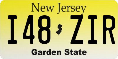 NJ license plate I48ZIR