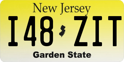 NJ license plate I48ZIT