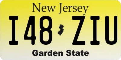 NJ license plate I48ZIU