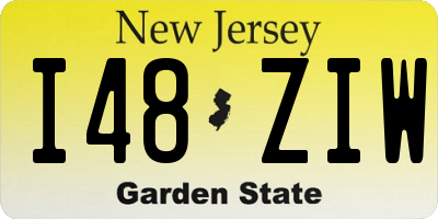 NJ license plate I48ZIW