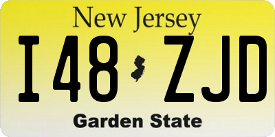 NJ license plate I48ZJD