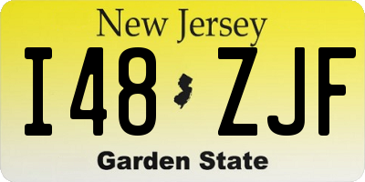 NJ license plate I48ZJF