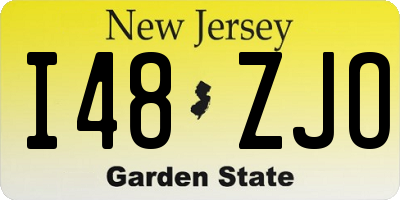 NJ license plate I48ZJO