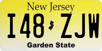 NJ license plate I48ZJW