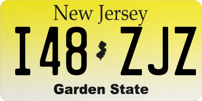 NJ license plate I48ZJZ