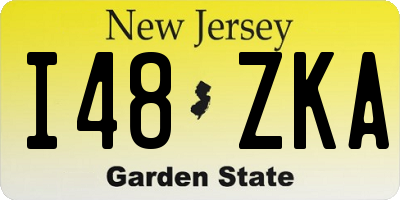 NJ license plate I48ZKA