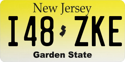 NJ license plate I48ZKE