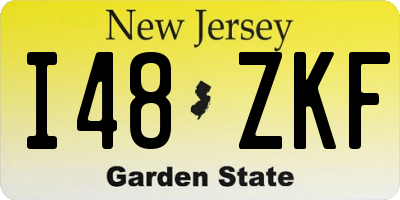 NJ license plate I48ZKF