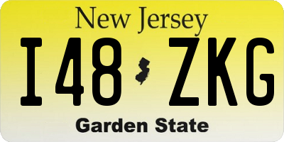 NJ license plate I48ZKG