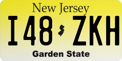 NJ license plate I48ZKH
