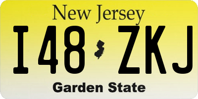 NJ license plate I48ZKJ