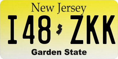 NJ license plate I48ZKK