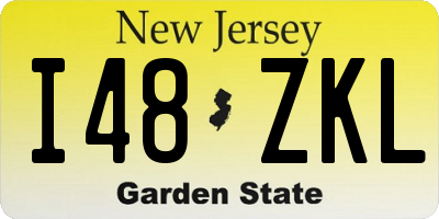 NJ license plate I48ZKL