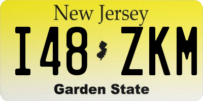NJ license plate I48ZKM