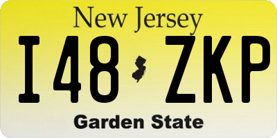 NJ license plate I48ZKP