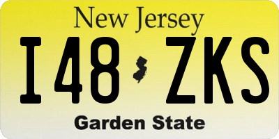 NJ license plate I48ZKS