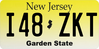 NJ license plate I48ZKT