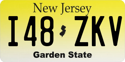 NJ license plate I48ZKV